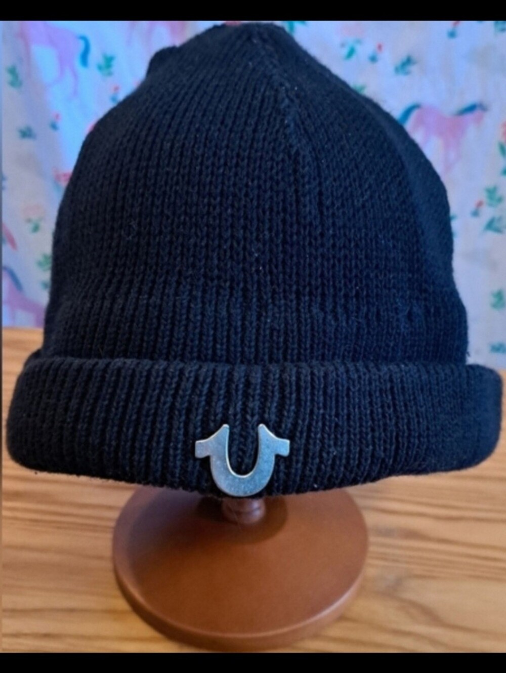 EUC Vintage Y2K True Religion Black Cotton Unisex Everyday Casual Winter Beanie